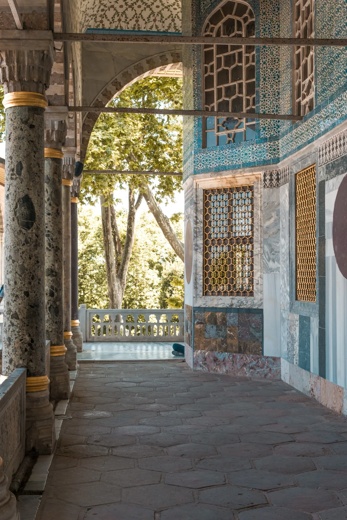 A tiled portico in Topkapı Palace